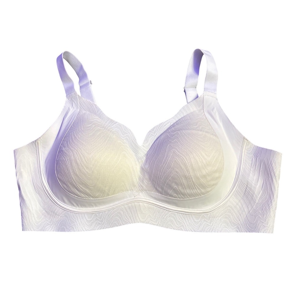 White Plus Size Full Figure Seamless Full Coverage Padded Comfort Bra Size 3XL